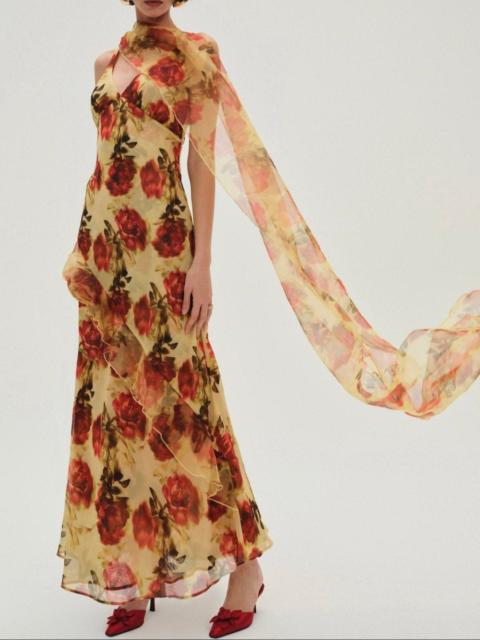 For Love & Lemons Floral Stems Maxi Dress