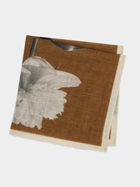 TODD SNYDER Italian Linen Floral Pocket Square