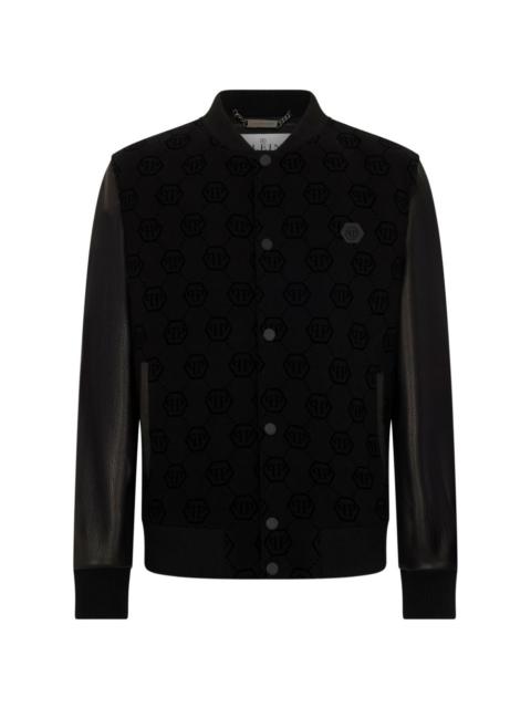 PHILIPP PLEIN monogram bomber jacket