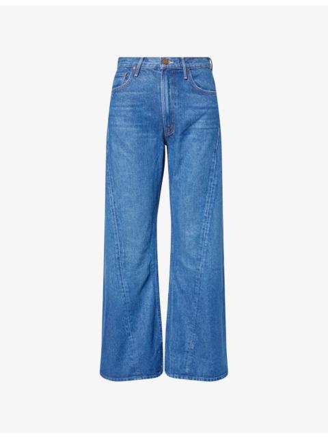 MOTHER The Lemon Twist Sneak Wide-Leg Denim-Blend Jeans