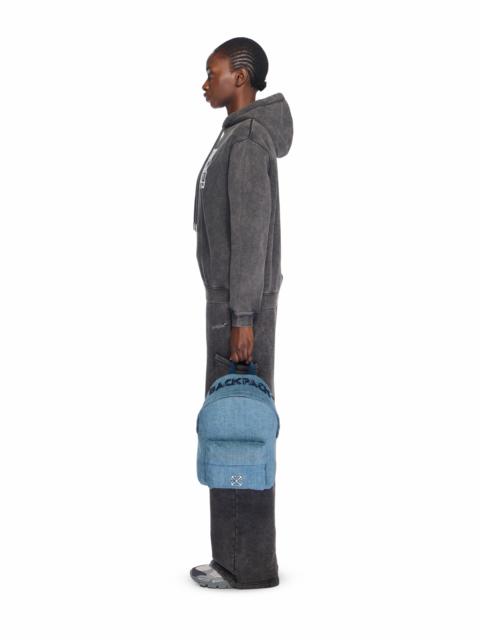 Off-White Jitney Backpack Quote Denim