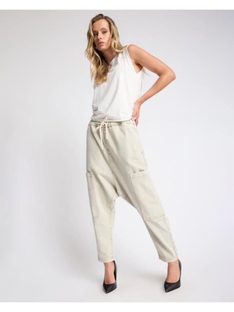 ONE TEASPOON Isla Low Waist Drawstring Harem Denim Jeans - Antique Khaki