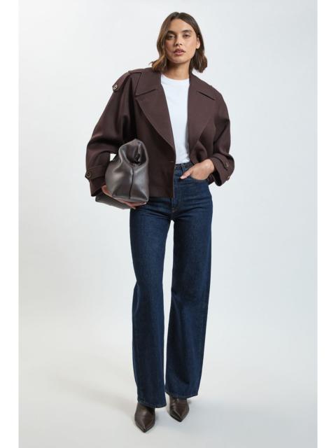 KAREN MILLEN Wool Blend Bomber Coat