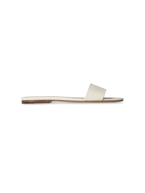 The Row Ann Leather Slides white