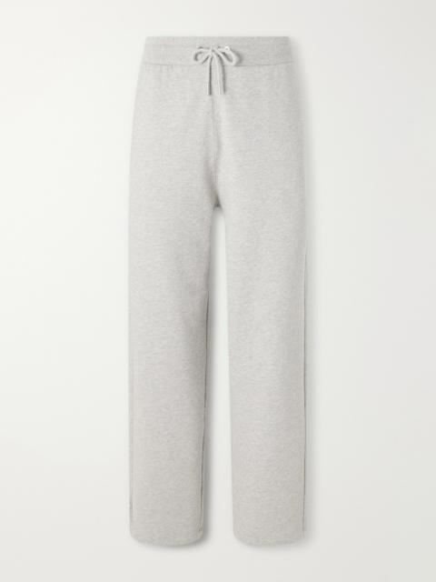 AMI Paris Straight-Leg Cotton-Blend Jersey Sweatpants