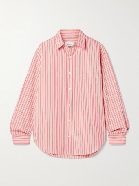 MATTEAU Striped Cotton-poplin Shirt