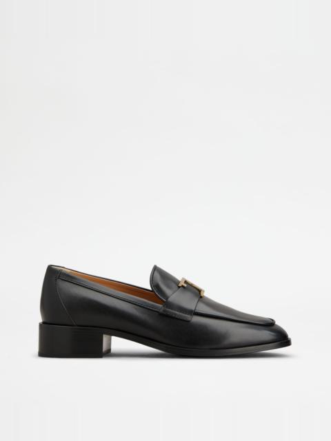 Tod's T TIMELESS LOAFERS IN LEATHER - BLACK