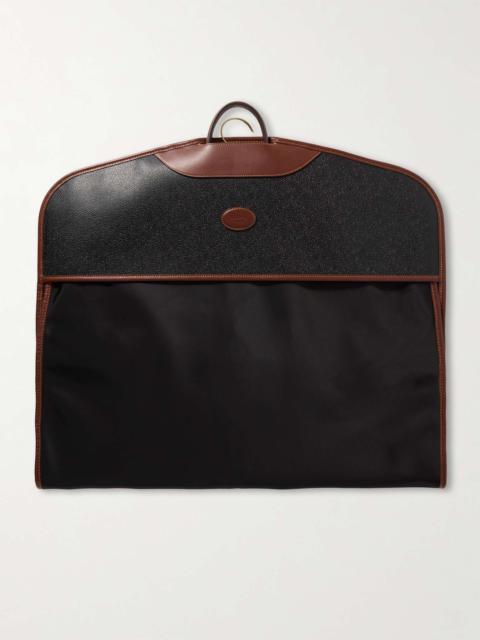 Mulberry Heritage Leather-Trimmed Scotchgrain and Recycled-Nylon Suit Carrier