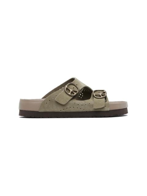 NEEDLES Khaki Double Strap Sandals