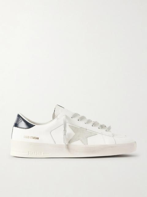 Golden Goose Stardan Suede-Trimmed Leather Sneakers