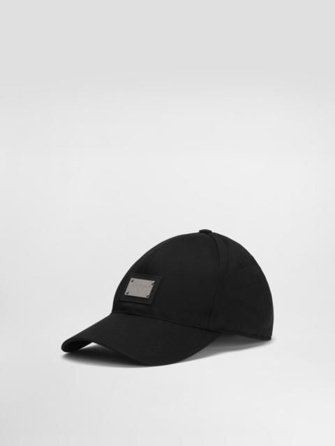 Dolce & Gabbana Cotton baseball cap with branded tag