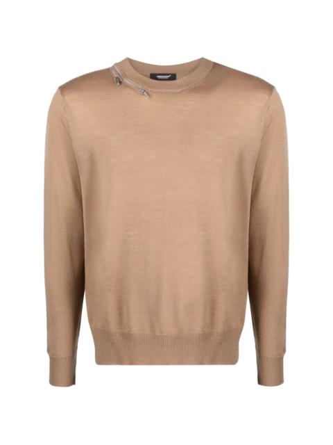 UNDERCOVER zip-detail wool jumper