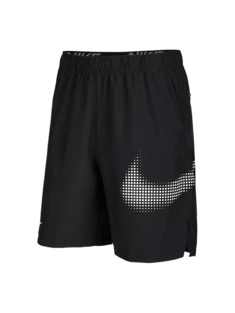 Nike Nike DRI-FIT Logo Printing Elastic Waistband Shorts Black DX6306-010