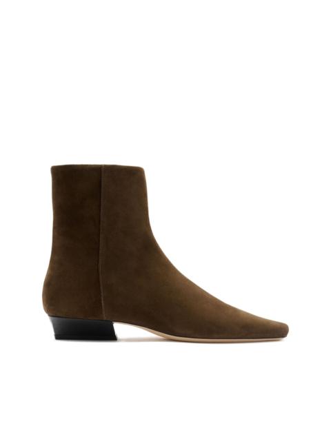 STAUD zipped block-heel ankle boots