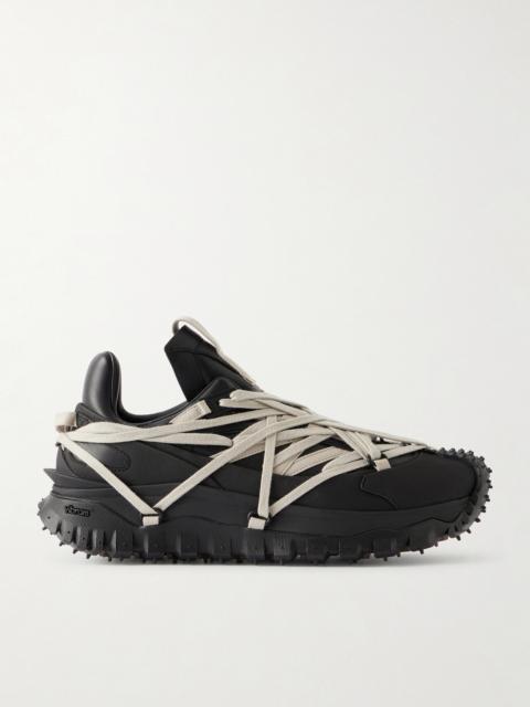 Rick Owens Moncler Trailgrip Megalace® Leather and Rubber Sneakers