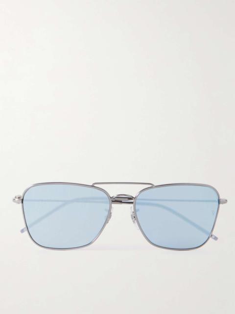 Ray-Ban Caravan Reverse Square-Frame Silver-Tone Sunglasses