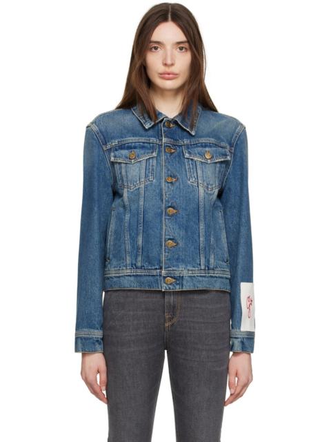 Golden Goose Blue Distressed Denim Jacket