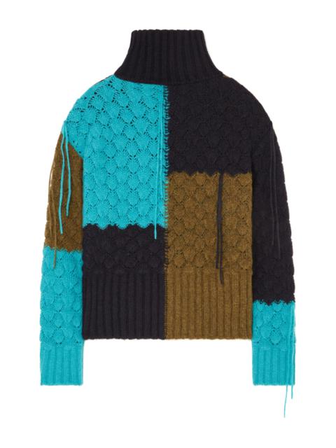 Alanui Antarctic Drem Ptchwk Trtlnck