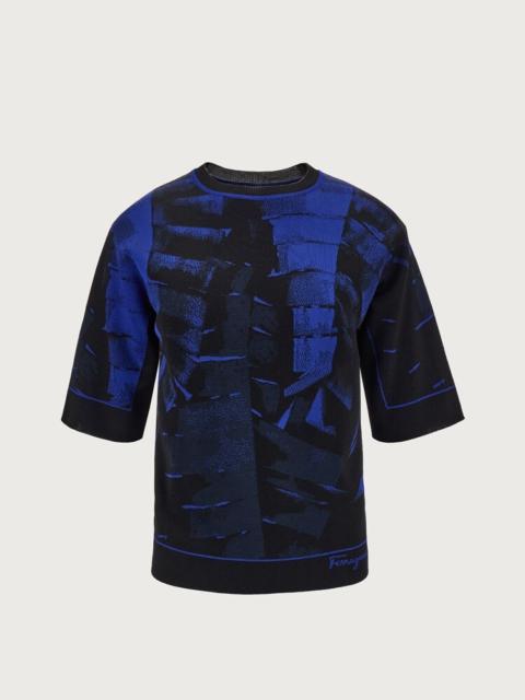 FERRAGAMO JACQUARD PALME TOP