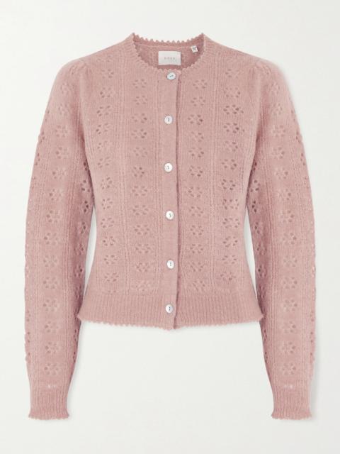 DÔEN Emery Pointelle-knit Cardigan