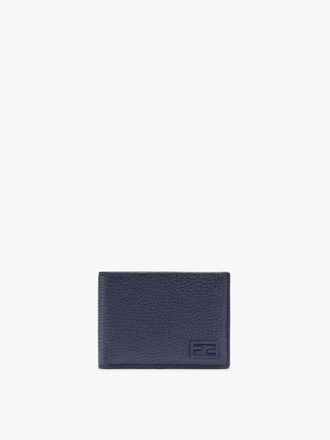 FENDI Blue leather bi-fold wallet
