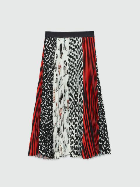 MSGM Mixed pattern pleated skirt