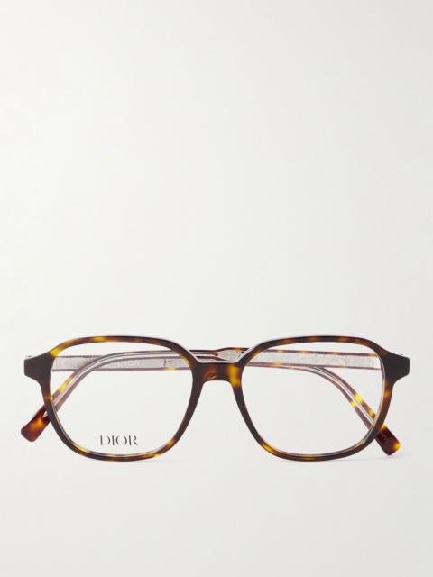 Dior InDiorO S3I Square-Frame Tortoiseshell Acetate Optical Glasses Brown
