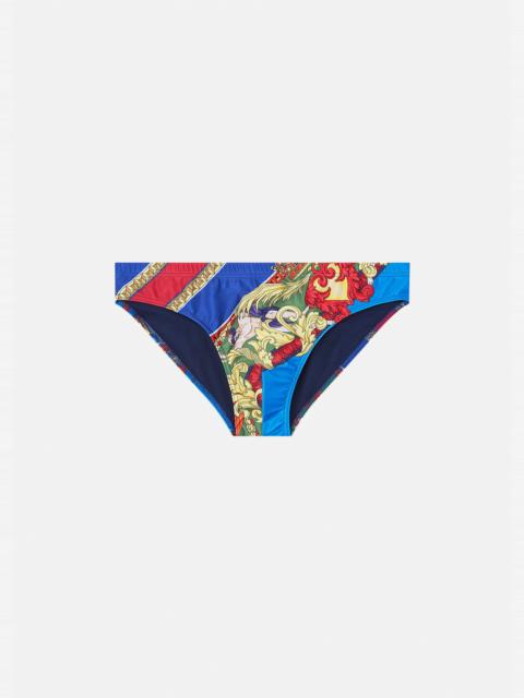 VERSACE Medusa Renaissance Print Swim Briefs