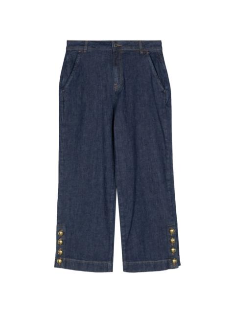 cropped straight-leg jeans