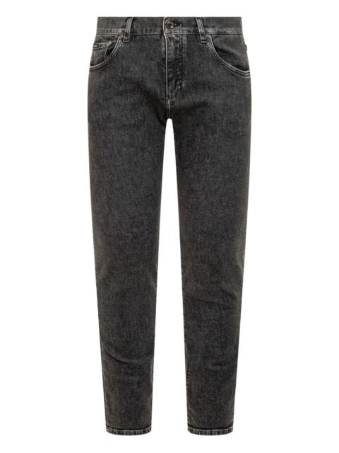 Dolce & Gabbana metal plaque jeans