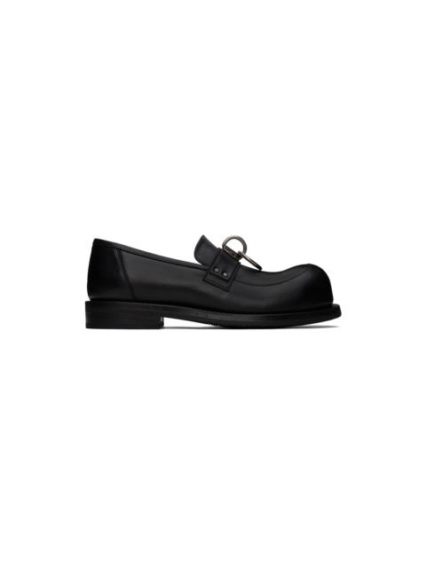 Martine Rose Black Bulb Toe Ring Loafers