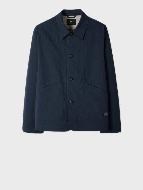 Paul Smith Navy Stretch-Cotton Seersucker Jacket