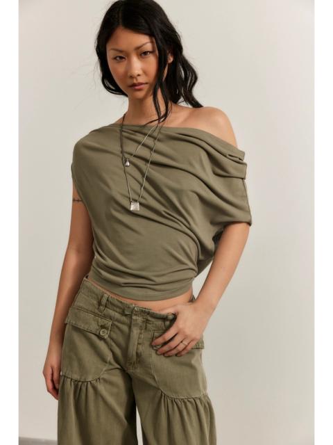 FREE PEOPLE Blake Off-The-Shoulder Draped Top