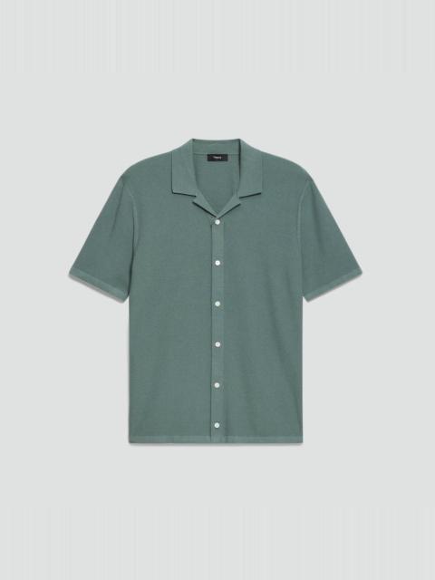 Theory Short-Sleeve Button-Up Shirt in Light Bilen