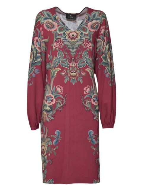 Etro V-neck floral dress