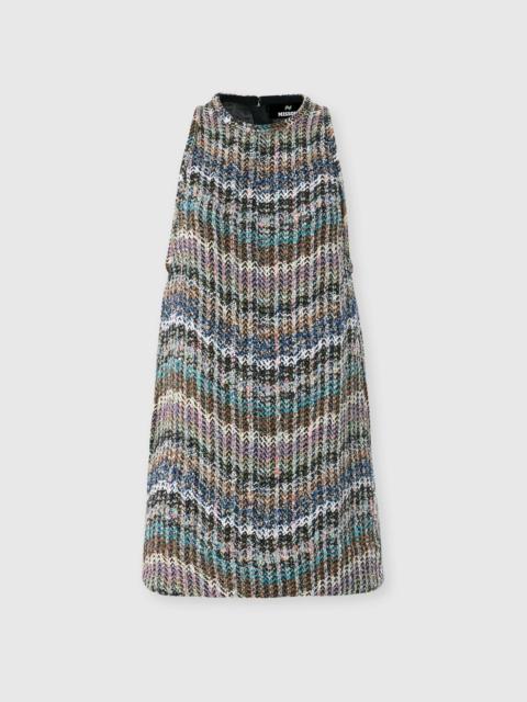 Missoni Chevron knit mini dress with sequins