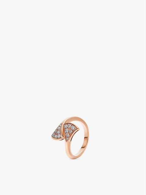 Diva's Dream 18ct rose-gold and 0.17ct brilliant-cut diamond ring