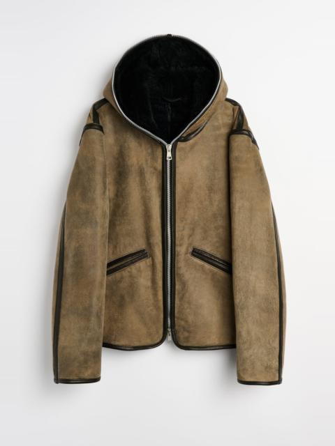 Our Legacy Full Zip Jacket Smoky Black Dry Shearling