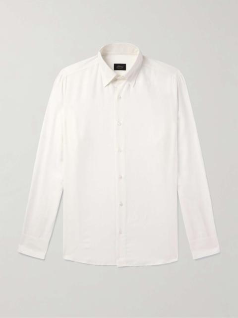 Brushed Cotton and Cashmere-Blend Twill Shirt