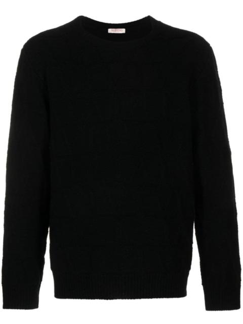 VLogo intarsia-knit jumper