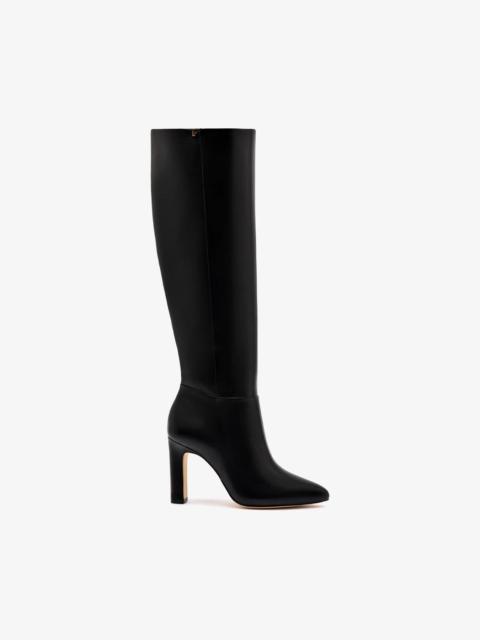 Larroudé Cindy Hi Boot In Black Leather