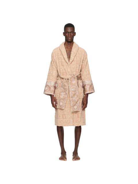 VERSACE Beige 'I Heart Baroque' Bathrobe