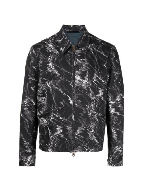 Paul Smith 'Big Flower' Jacquard Bomber Jacket | REVERSIBLE