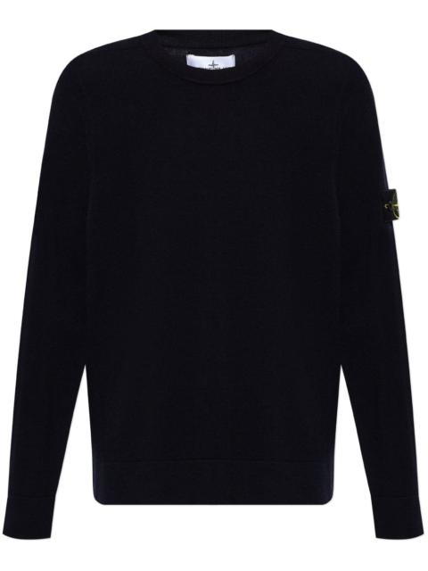 Compass-motif wool sweatshirt