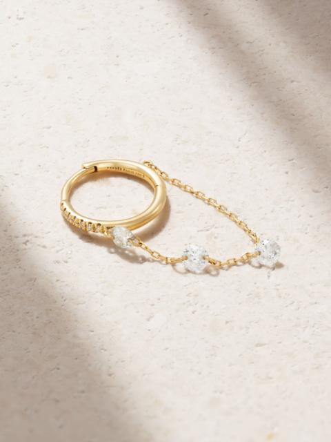 PERSÉE 18-karat gold diamond single earring Gold