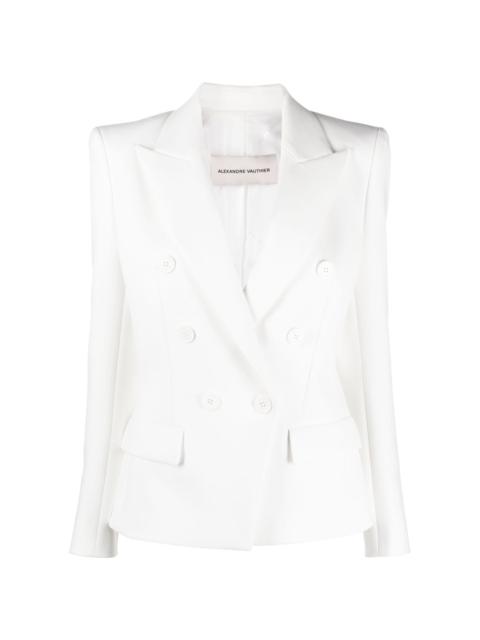double-breasted peak lapel blazer