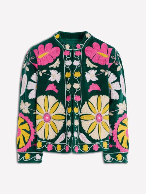 BODEN Embroidered Souvenir Jacket-Emerald Night Embroidery