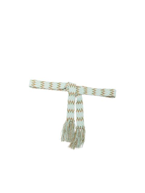Pierre-Louis Mascia zigzag-knit tassel-detail belt