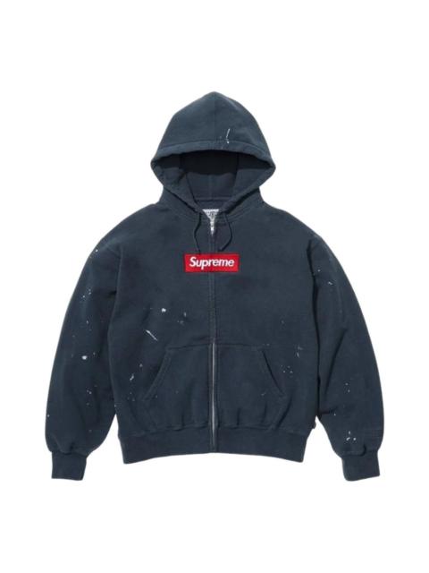 Supreme Supreme x MM6 Maison Margiela Box Logo Zip Up Hooded Sweatshirt 'Navy' SUP-SS26-100-NVY