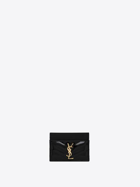SAINT LAURENT cassandre saint laurent matelassé card case in patent leather